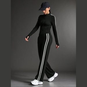 Black Active Wear Women Tracksuit