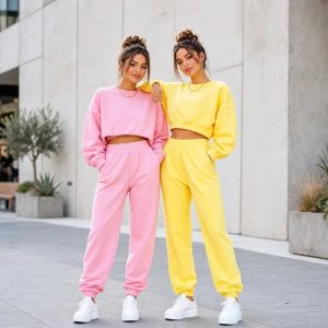 Wide-Leg Co-ord Set - Cropped Hoodie & Joggers | LMWTS-1